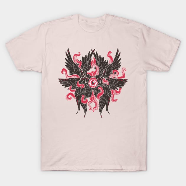 Tentacles and feathers T-Shirt by Kresnichka